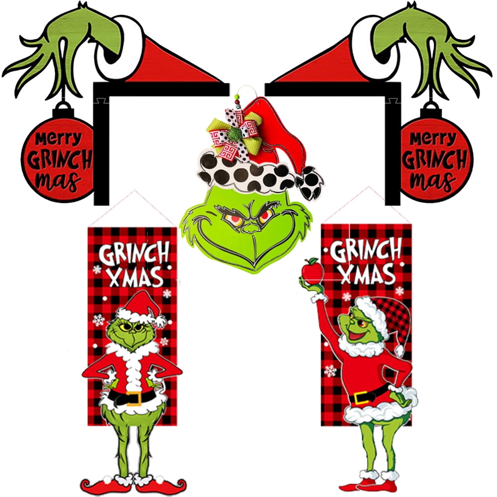 5PCS Merry Christmas Decor Banner Door Xmas,Christmas Gr1nch Door Corner Decoration,Fun Gr1nch Front Door Sign Xmas Thief Decor For Home - Walmart.com 5pcs-merry-christmas-decor-banner-door-xmas-christmas-gr1nch-door-corner-decoration-fun-gr1nch-front-door-sign-xmas-thief-decor-for-home-walmart-com