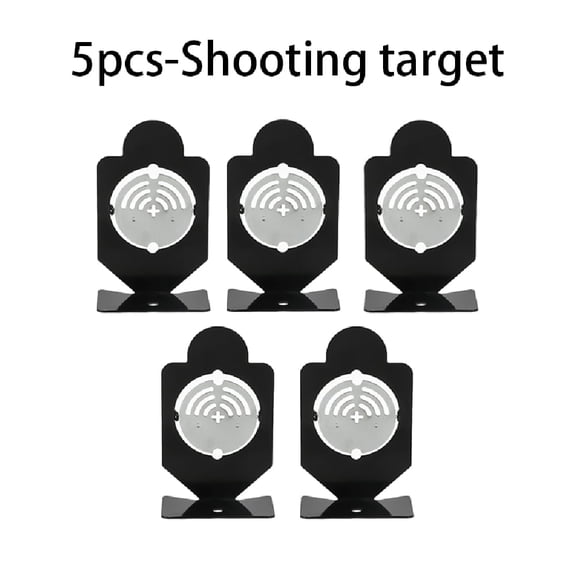 5PCS Metal Shooting Target, 2.4" Mini Humanoid Rotating Target, Steel Practice Target for Gel Blasters, Compact Desktop Shooting Range Accessories