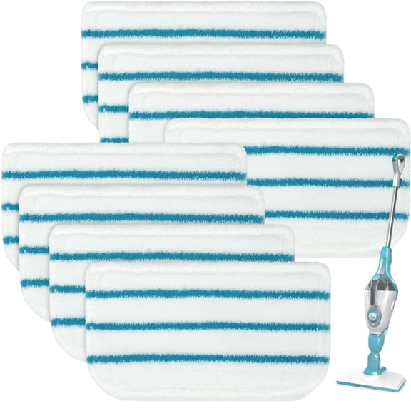 5PCS Microfiber Steam Mop Replacement Pads, Compatible with Black+Decker FSM1300 FSM1500 FSM1600 FSM1610 FSM1620 FSM1630, Washable Heavy Duty Cleaning Pads, 11.6 x 6.5 Inch