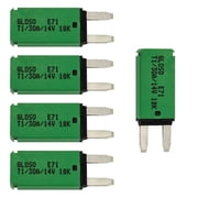 5PCS Mini ATM Manual Reset Circuit Breaker Blade Fuse Car Boat Truck 12V-24V