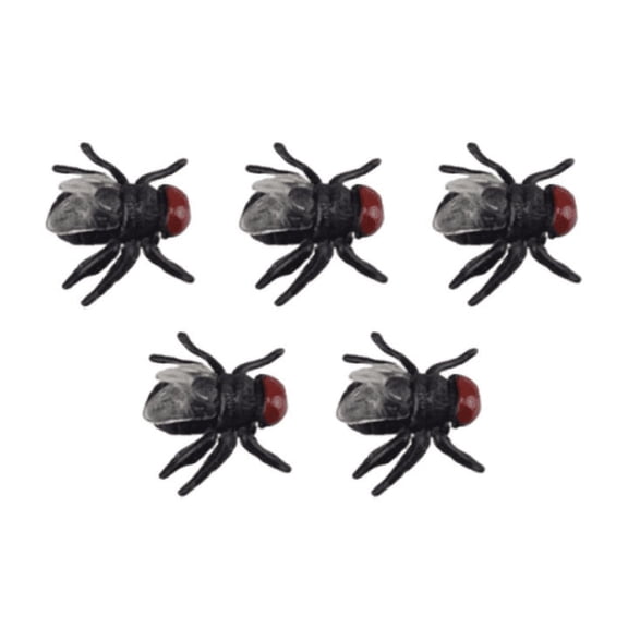 5PCS Mini Fly Joke Toys for Pranks Realistic Party Supplies for Halloween Trick Your with and Laughter 5PCS