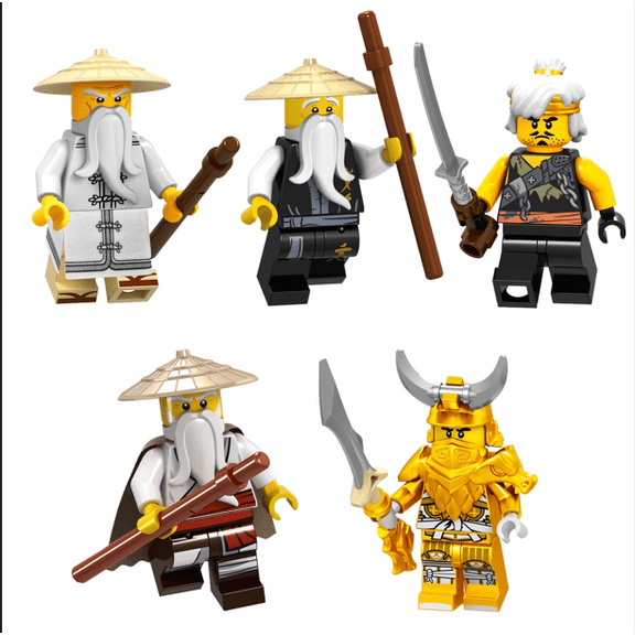 5PCS Minifigures Ninja Movies Building Blocks, Creative Puzzle Toys for Children Christmas Gift Birthday Present