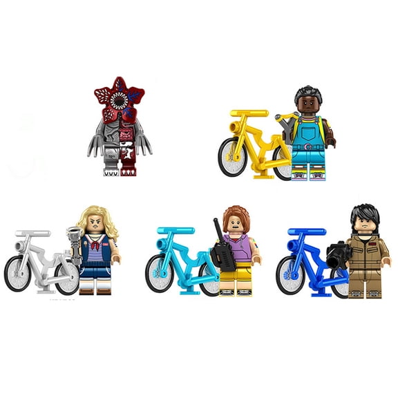 5PCS Minifigures Set Eleven Upside Down Max Hawkins Movies Demogorgon Steve Dustin Mike Will Erica Robin Nancy Building Blocks, Creative Puzzle Toys for Children Christmas Gift Birthday Present