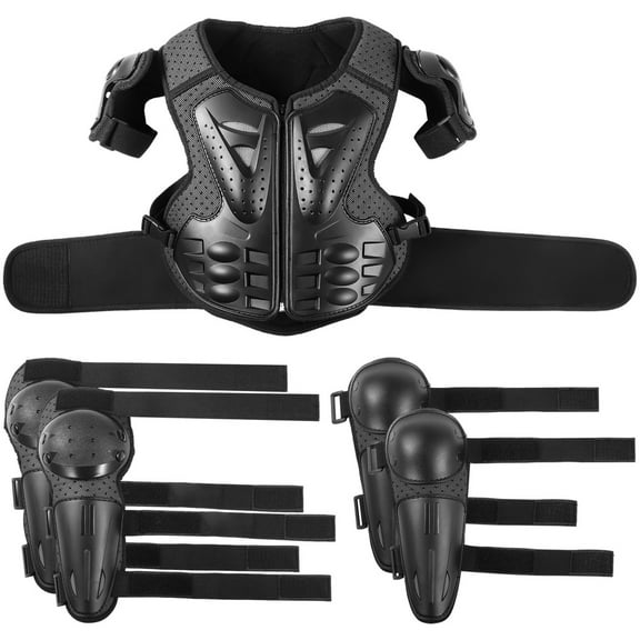 5PCS Motorcycle Full Body Armor Suit for the Youth, Chest Spine Back Protector with Knee Eblow Pads for Cycling Motocross Skateboard Ski