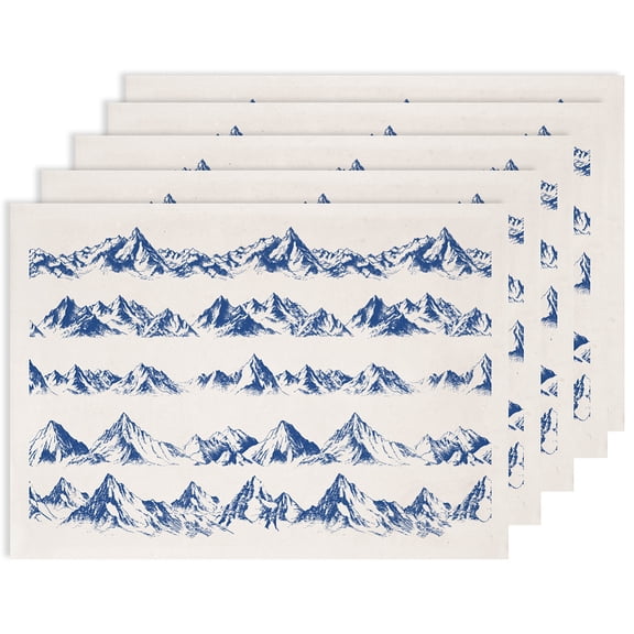 5PCS Mountain Underglaze Paper Transfer Foothill Transfer Paper