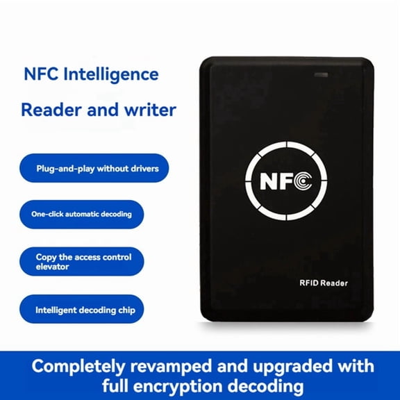 5PCS NFC Smart Card Reader IC RFID Card Reader RFID Copier Duplicator 13.56MHz & 125KHz Encrypted Programmer,5 x NFC Card Reader 5 x USB Cable,Black