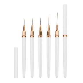 5PCS Nail Art Liner Brushes Set - Fine Detail Paint Brush for Gel Polish, UV Gel Painting & Nail Design - 7/9/11/15/25mm Long Line Drawing Tools