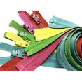 thumbnail image 1 of 5PCS New Mix Colors Separating End YKK #5 Vislon Molded Plastic Medium Weight Jacket Sport Zipper (Length 30 Inches, Strom Summer 5 Colors), 1 of 1