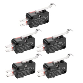 5PCS OV-154-1C25 SPDT NO NC 3 Terminals Simulated R Lever Action Switches