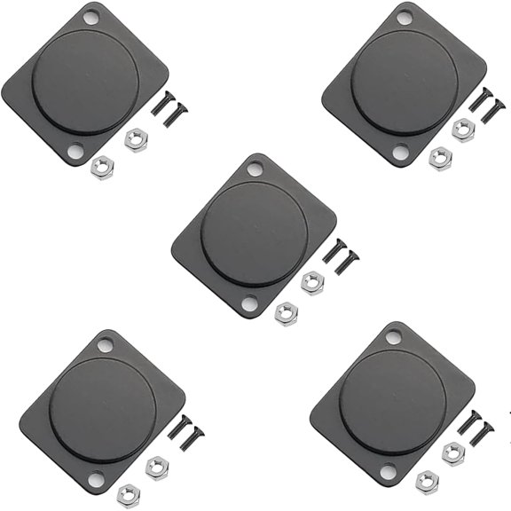 5PCS Panel Mount Blank Plates D Series Metal Rack Mounting Plates for Chassis Connectors XLR Connectors Ideal for Custom Installations Professional Grade Panel Mount Blank Plates