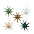 thumbnail image 1 of 5PCS Paper Star Christmas Decorations Christmas 9 Pointed 12 Inch Paper Star Lanterns Large Sage Green Hanging 3D Star Paper Lantern Decorations for Home Xmas Wedding Birthday Party Decor, 1 of 8