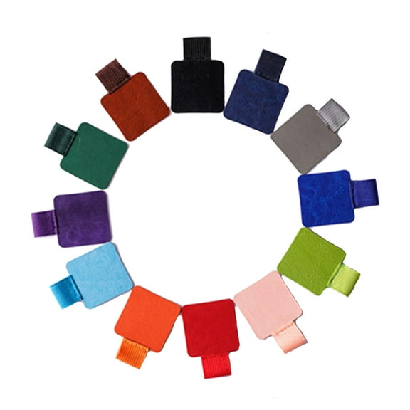 5PCS Pen Loop Holder Self-Adhesive Leather Pencil Holder Elastic Design for Notebooks Journals Teacher Student Doctor