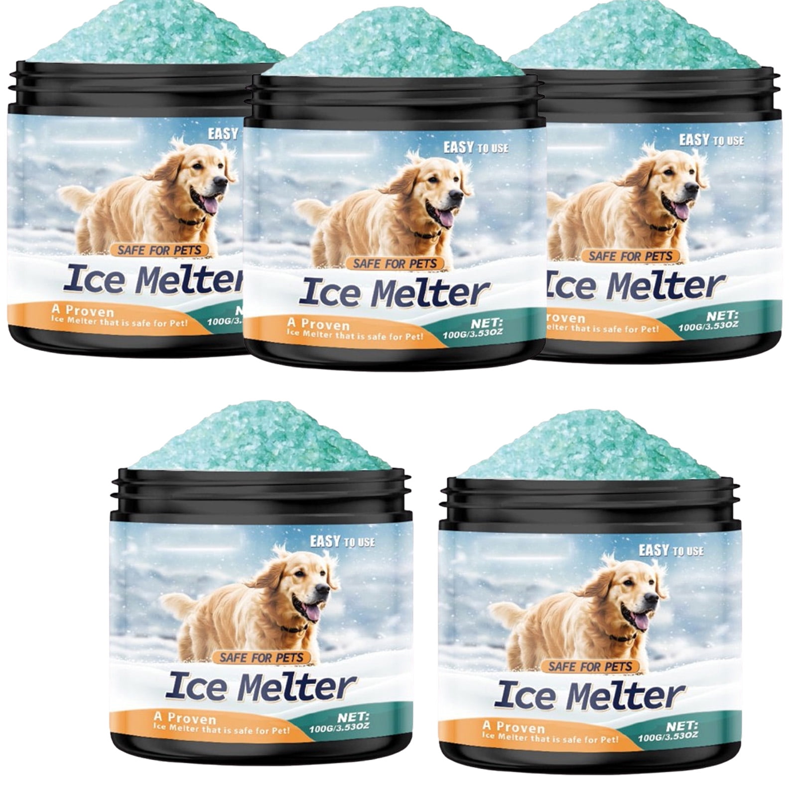 5PCS Pet-Friendly Ice Melt, Pet Safe Ice Melt Safe For Concrete,Snow ...