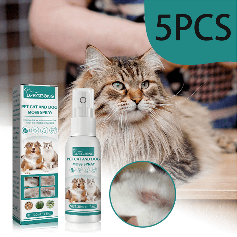 5PCS Pet Skin Medicine Spray Pet Mite Spray for Cats and Dogs Universal Mite Removal Skin Cleaning Care for Cats and Dogs Anti Itch and Mite