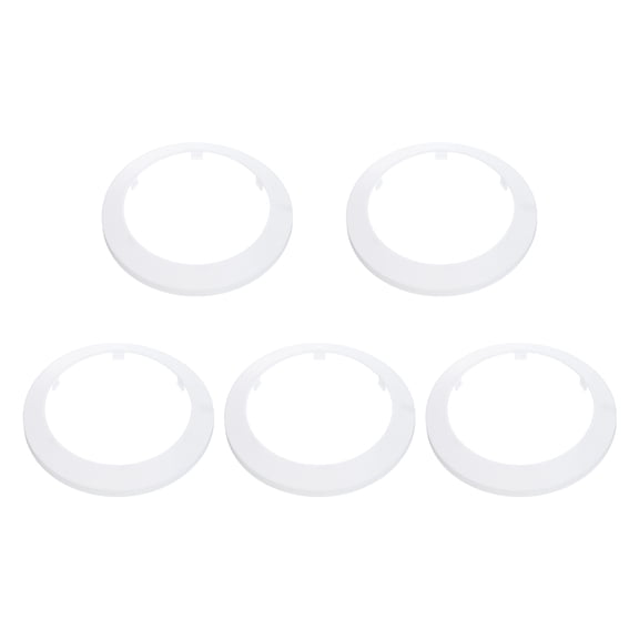 5PCS Pipe Cover Decor 4.5in/115mm Flange Pipe Cover Decor PP Plastic, White