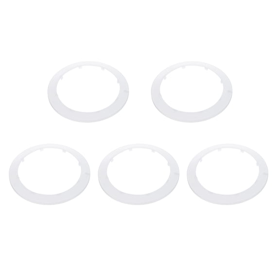 5PCS Pipe Cover Decor 5.6in/142mm Flange Pipe Cover Decor PP Plastic, White