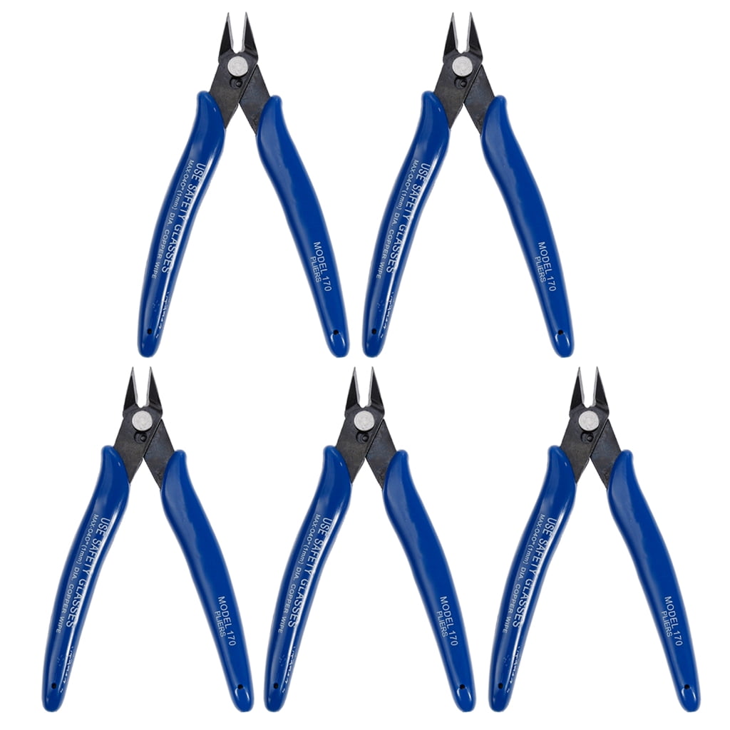 5PCS Pliers Wire Cutting Tool Diagonal Plier Electrical Nippers Snips Flush Lock Pliers Wire
