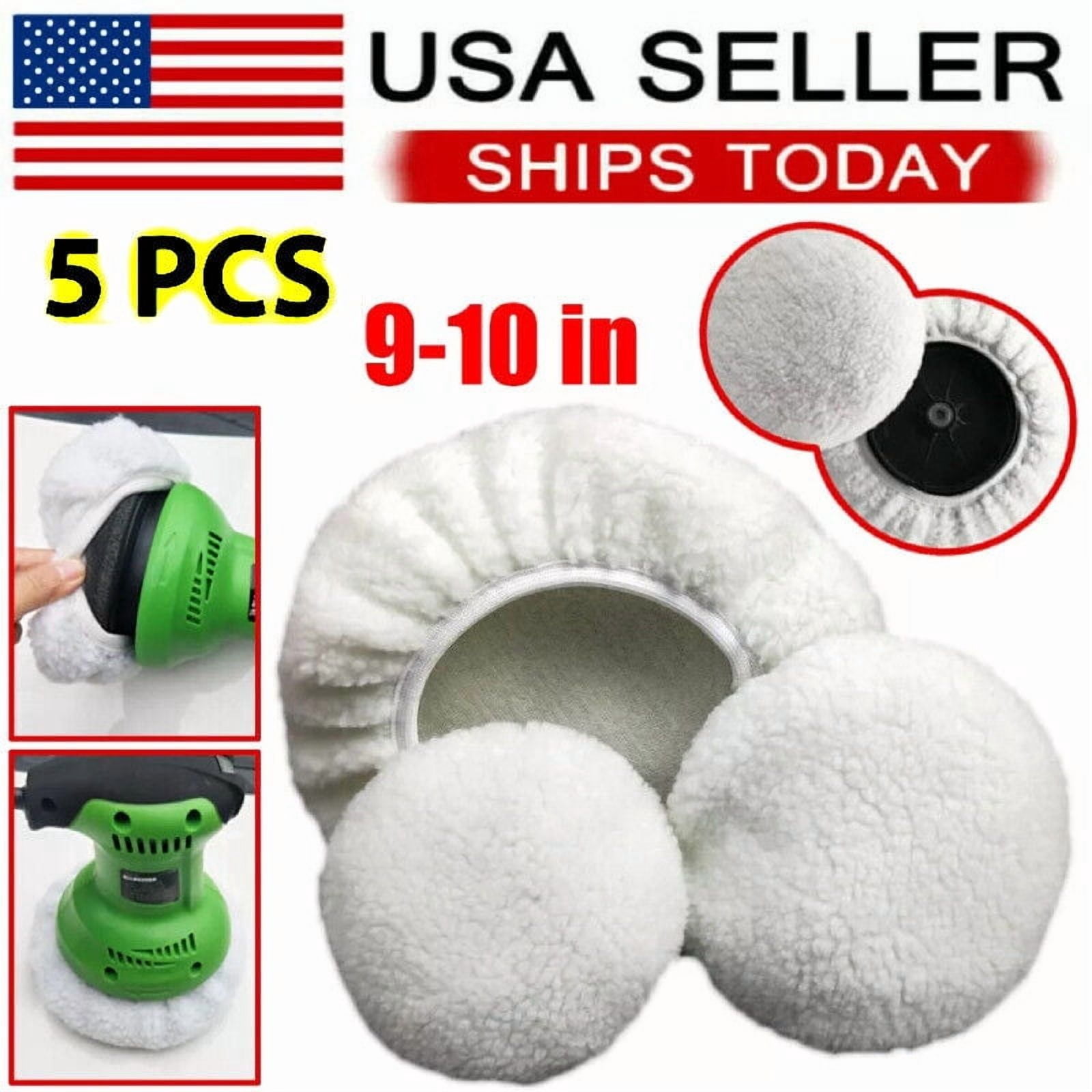 5PCS Polishing Bonnet Pads 9 to 10 inches Buffer Bonnets Microfiber Car ...
