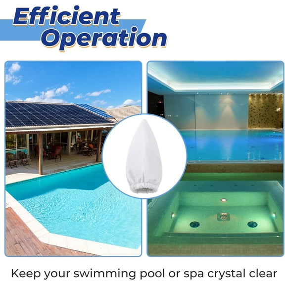 5PCS Pool Vacuum Filter Bag Replacement, Reusable Polyester Fiber Filter Bags with Elastic, Fit for Pool Jet Vacuum Cleaner Swimming Pool Cleaning Accessories