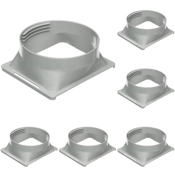 5PCS Portable Air Conditioner Exhaust Hose Adapter, Square-to-Round Coupler for 5.8-Inch AC Vents, Essential Window Kit Accessory