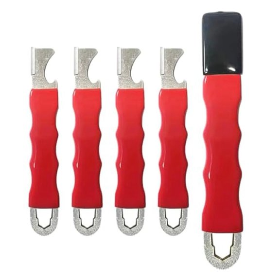 5PCS Portable Quick Sharpener,Garden Tool Sharpener, Sharpener Stones Handheld,Mini Blade Lawn Blade Mower Sharpener,5x Quick Sharpener,Red
