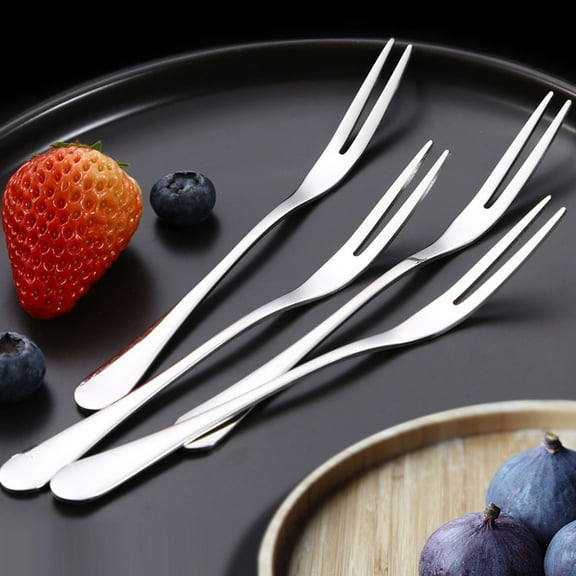 5PCS Professional Escargot Forks Stainless Steel Forks Set,Appetizers Tasting Forks,Cocktail Fruit Forks for Birthday Wedding Party Travel