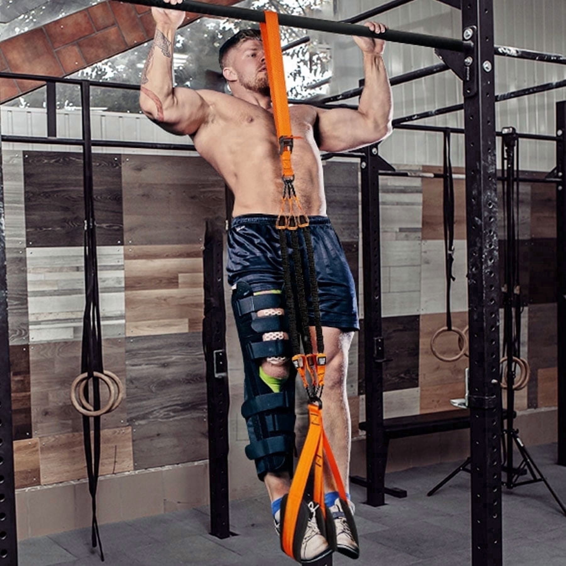 YA YATECH 5 Pack Pull Up Assist Bands Set, Adjustable 225 lbs Heavy Duty Resistance Bands with Knee Foot Support for Home Gym Strength Training