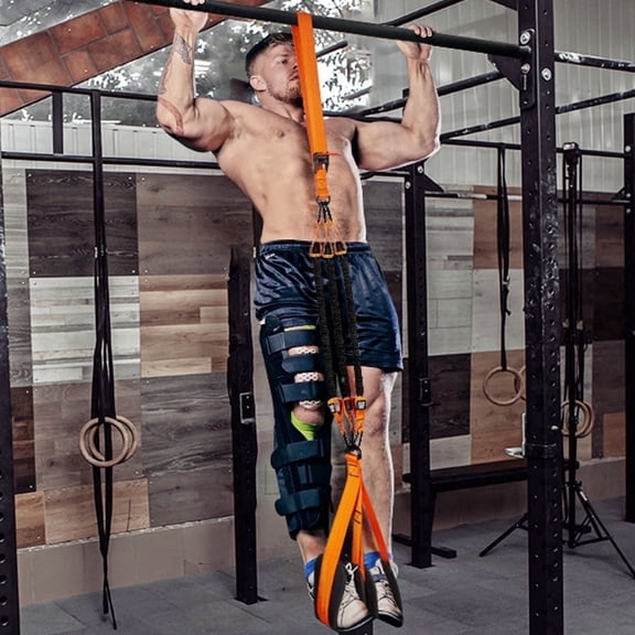 YA YATECH 5 Pack Pull Up Assist Bands Set, Adjustable 225 lbs Heavy Duty Resistance Bands with Knee Foot Support for Home Gym Strength Training
