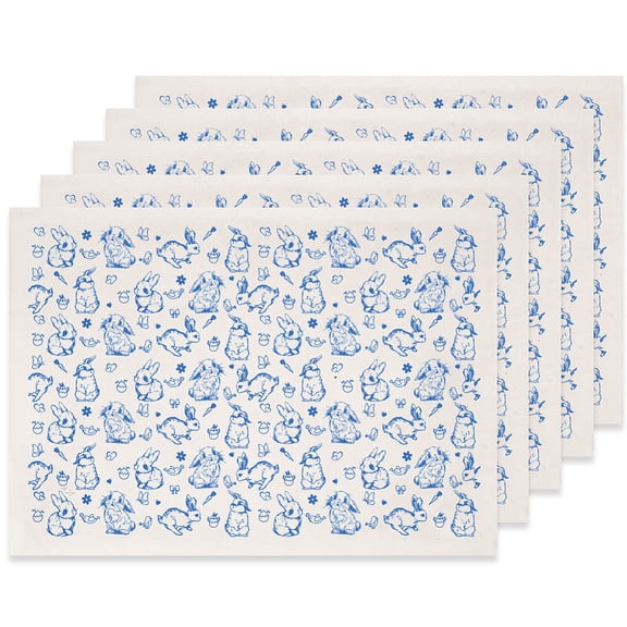 5PCS Rabbit and Chick Underglaze Paper Transfer Bunny Animals Transfer Paper