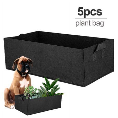 5PCS Rectangular/Round Garden Plant Raised Bed Elevated Vegetable Growing Bag