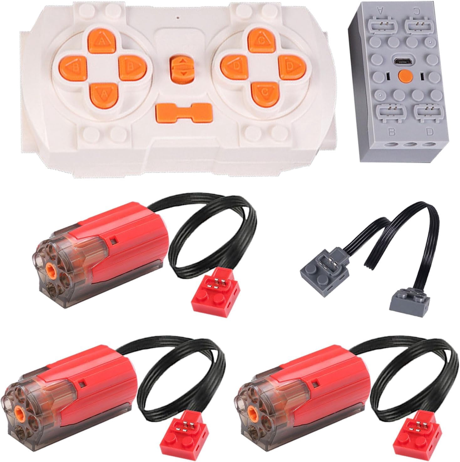GuobinZH Power Functions Set – 9 Pièces Motorisées Pour Briques De Construction, Compatible MOC, Idéal Pour Trains