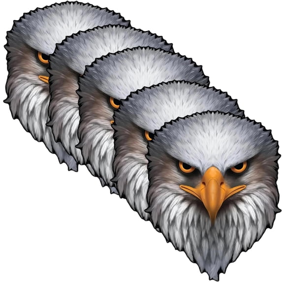 5PCS Reflective Eyes Eagle Decal,American Flag Patriotic Vinyl Bumper ...