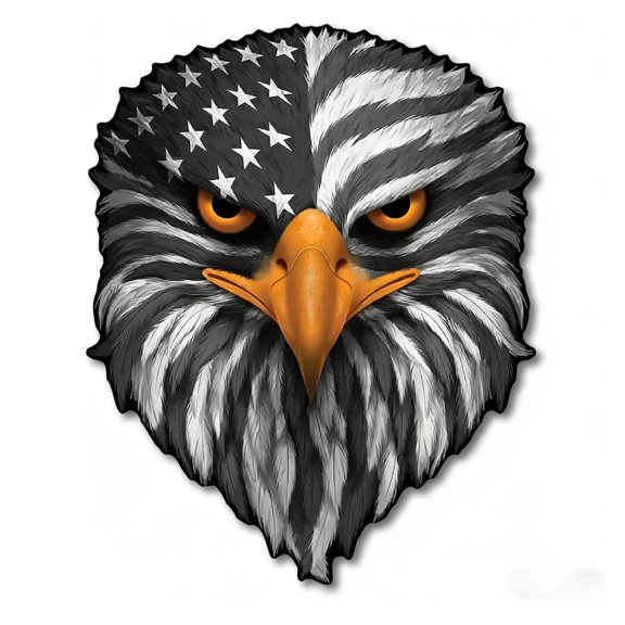 5PCS Reflective Eyes Eagle Decal, Patriotic USA Flag Vinyl Sticker, Waterproof Fade-Resistant Reflective American Eagle Eye Car Window Tailgate Graphic Sticker for Laptop, Any Smooth Surface
