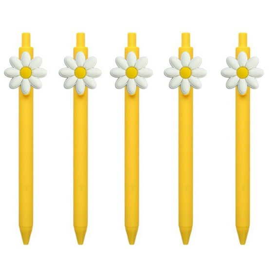 5PCS Retractable Ballpoint Pen Black Inks Office Writing Pen for Journaling