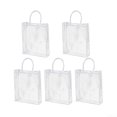 thumbnail image 1 of 5PCS Reusable Clear PVC Plastic Tote Bag with Clear Handle Beautiful Gift Bag, 1 of 5
