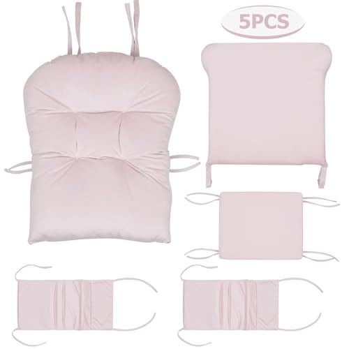 5PCS Rocking Chair Cushions Thick Soft Velvet Glider Rocker Replacement