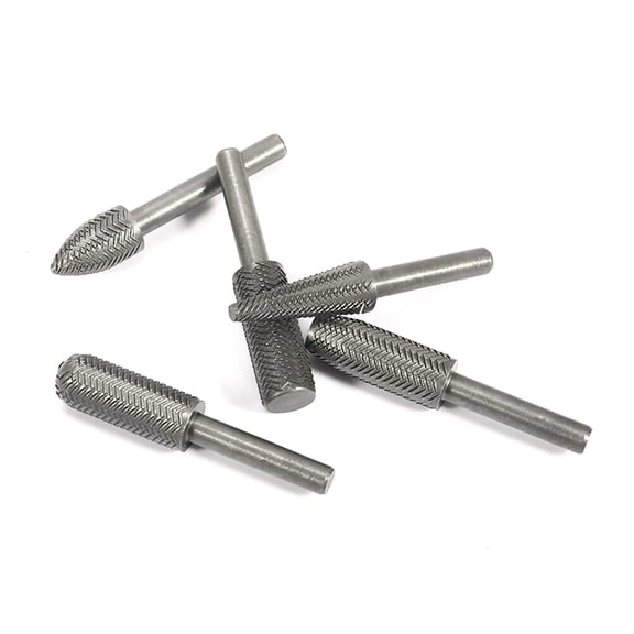 5PCS Rotary Rasp Set Versatile Tool for Milling, Filing, Shaping for Steel and Various Materials