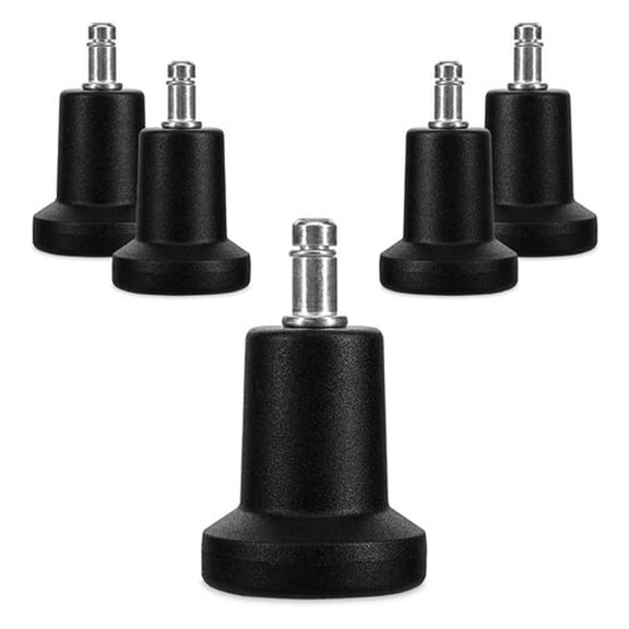 5PCS - Rotating chair fixed casters - black