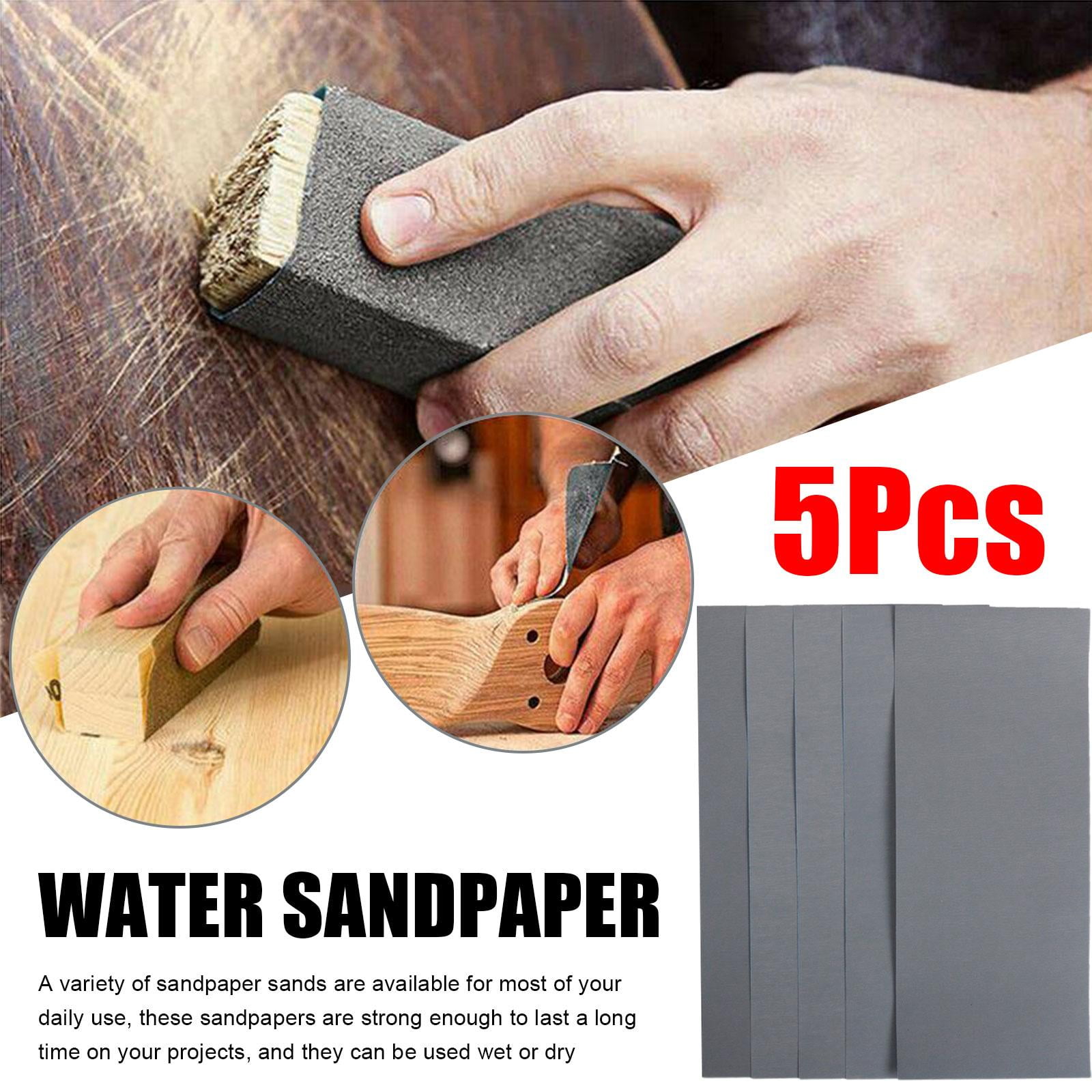 5PCS Sand Paper Variety Pack Sandpaper for Wood Metal Sanding, 2000
