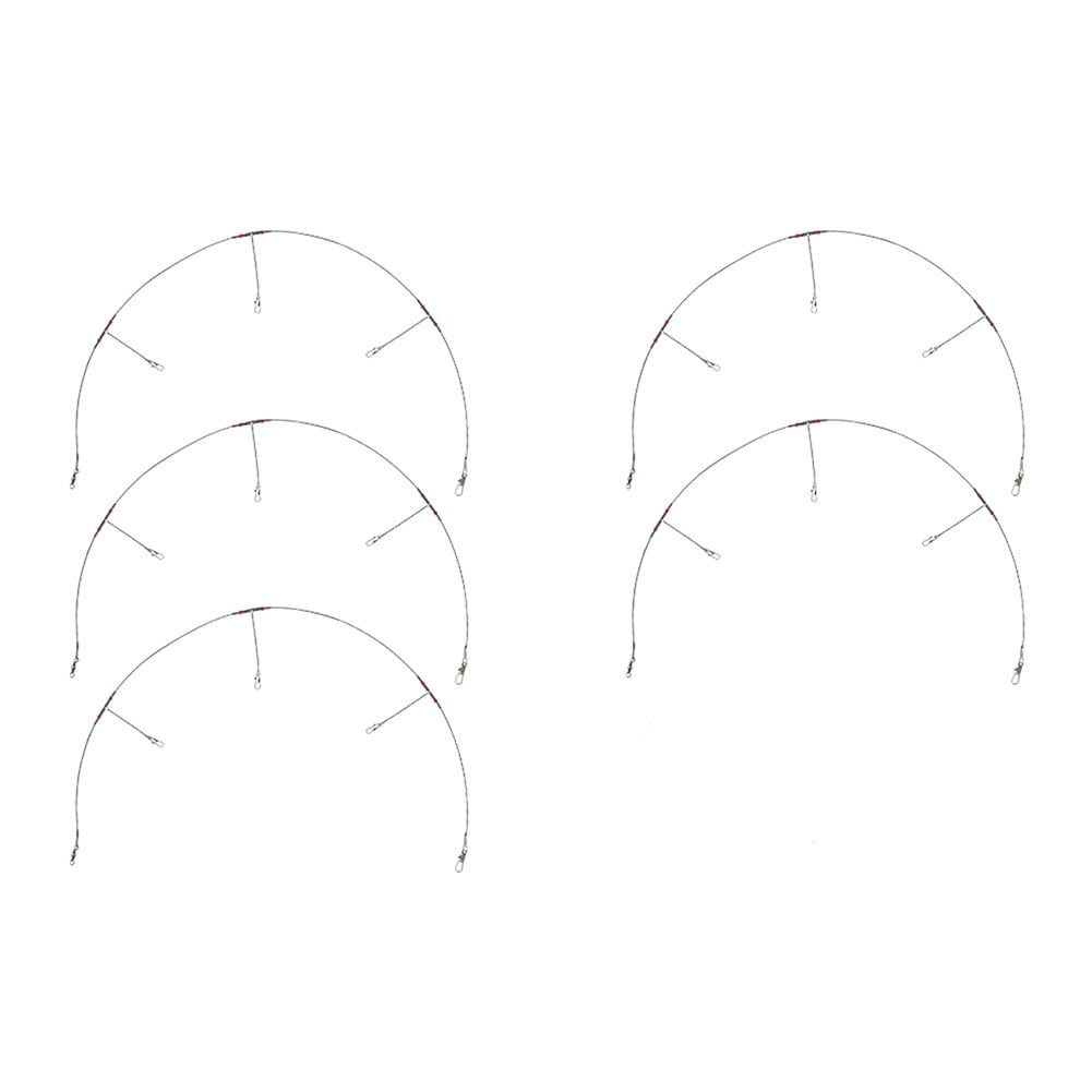 5PCS Sea Fishing Stainless Steel 25Arms Fishing Line Rig with Lure