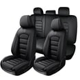 thumbnail image 1 of 5PCS Seat Covers for Car Fit for 98% Jeep Models Waterproof Leather Car Seat Protectors (Black,Standard)Car Seat Cushions with Airbag, 1 of 6