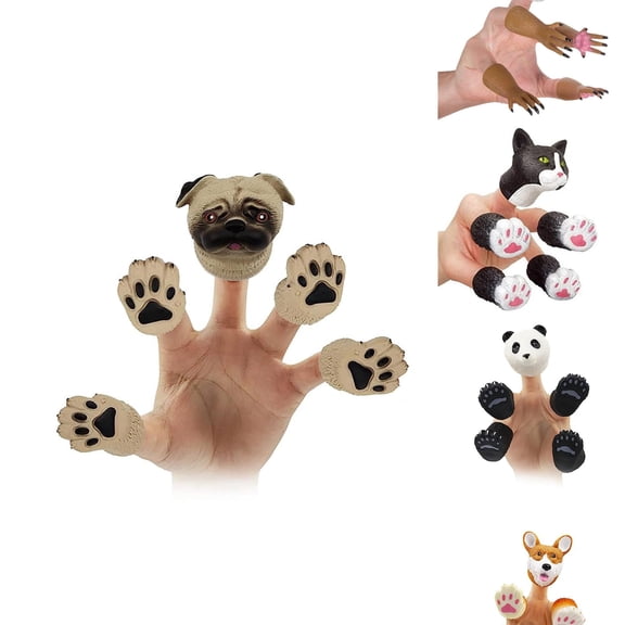 5PCS Set Cute Animal Finger Hand Novelty For Kids Birthday Party Puppets