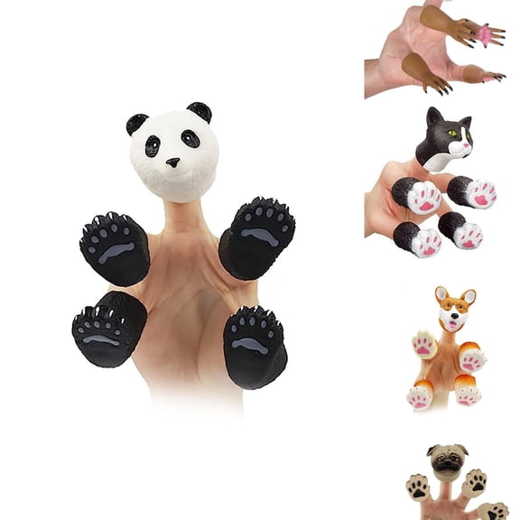 5PCS Set Cute Animal Finger Hand Novelty For Kids Birthday Party Puppets