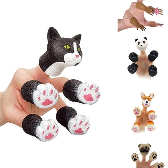 5PCS Set Cute Animal Finger Hand Novelty For Kids Birthday Party Puppets