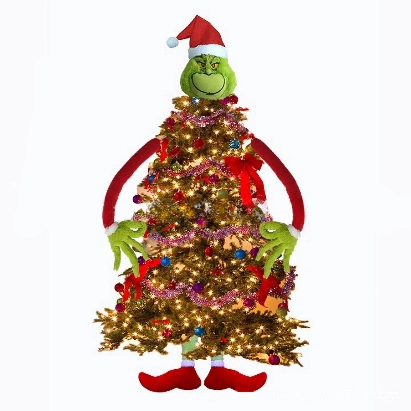 5PCS/Set Grinch Christmas Tree Topper, Green Hand Head Leg for Grinch