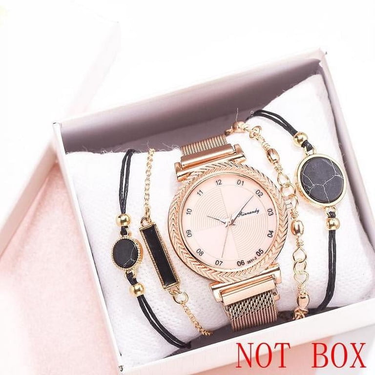 Luxurious Gold Women\'s Watch and Bracelet Set Elgin Adult Female Watch Alloy and Matching Bracelet Set in  main image 4
