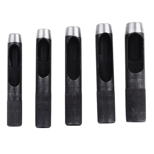 5PCS Size 1115mm Leather Punch Tool Round Professional Belt Hole