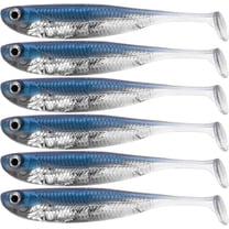 5PCS Soft Plastic Lures Swimbait Paddle Tail Shad Lure Bass Bait Shad Minnow