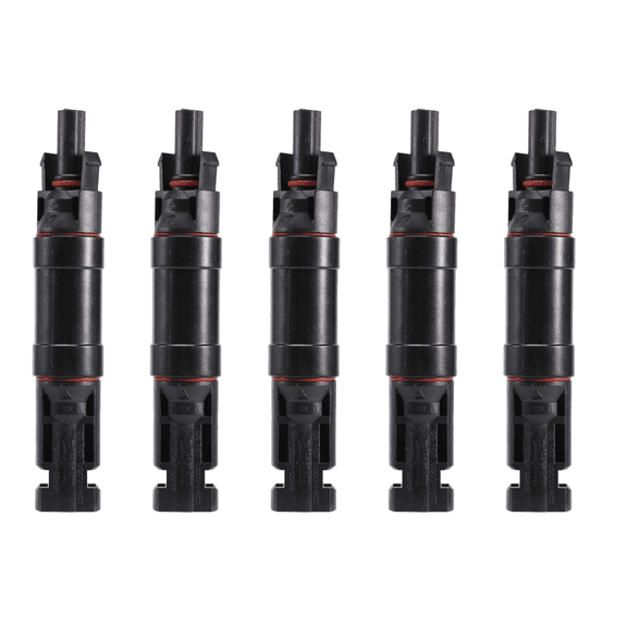 5PCS Solar Connector with Diode Waterproof PV Connector DC1000V 20A IP67 PPO Male Female Connector Plug,5 x Solar Connector with Diode,Black