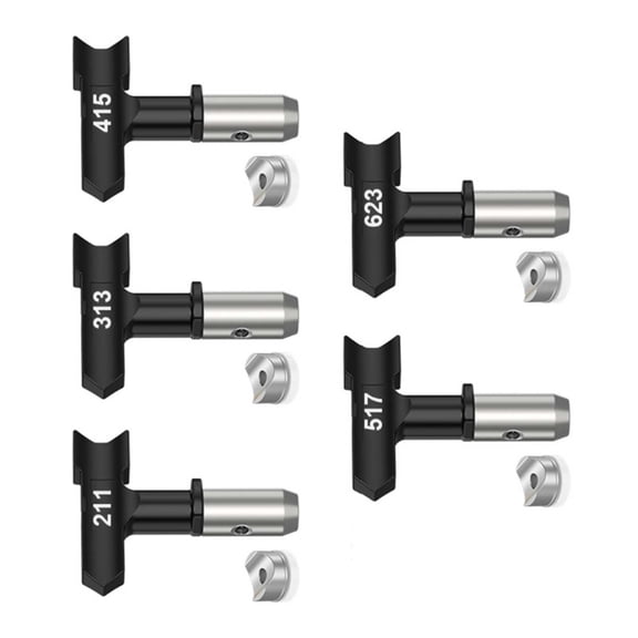 5PCS Sprayer Tips For Paint Sprayers Airless Sprayer Nozzles Tool Freely Easy Installation Multisurface Application